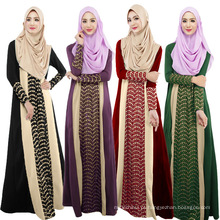 Moda 2017 mulheres macio barato algodão manga comprida maxi Abaya Muçulmano dubai fancy dress abaya